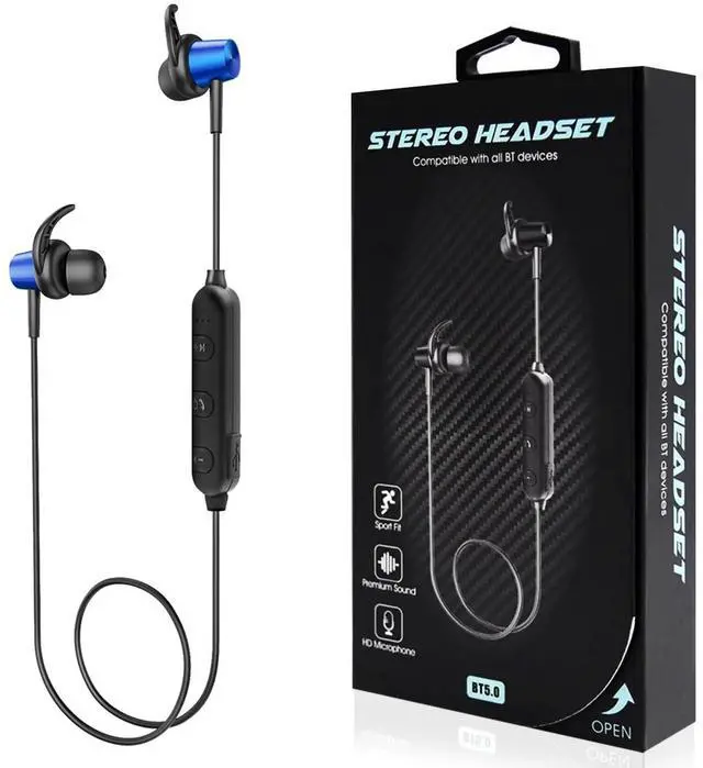 Main image of Magnetic Bluetooth Earphone Headset With Mic In Navy