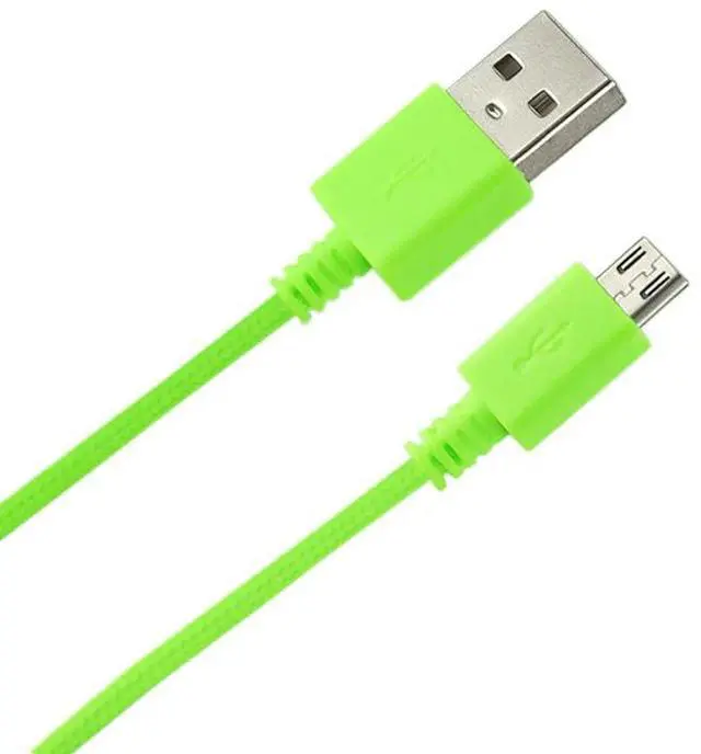 Main image of Reiko Braided Micro Usb Data Cable 3.3 Feet In Green