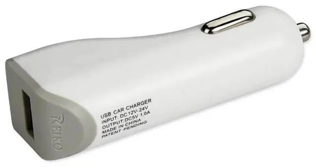 Main image of REIKO MICRO USB CAR CHARGER WITH DATA USB CABLE IN WHITE