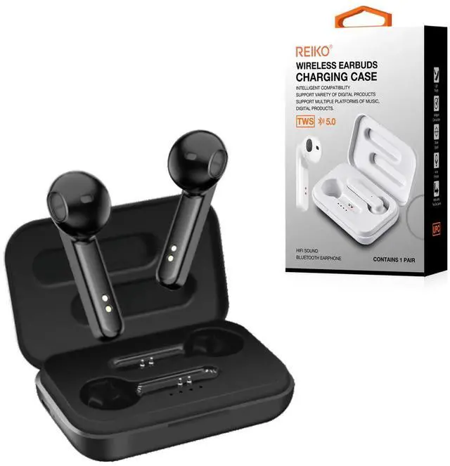 Main image of Reiko TWS Wireless Earbuds with Charging Case Macaron Finishing In Black