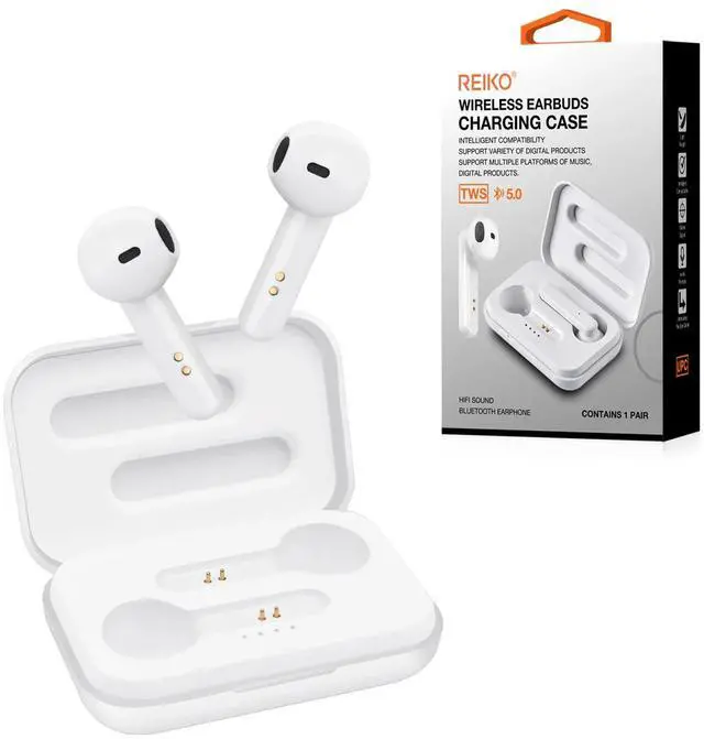 Main image of Reiko TWS Wireless Earbuds with Charging Case Macaron Finishing In White