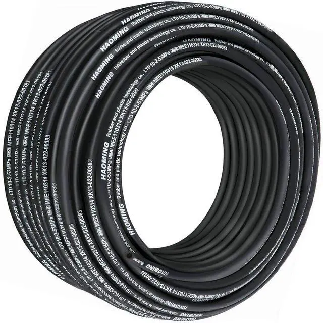 Main image of VEVOR Hydraulic Hose 328 Feet Rubber Hydraulic Hoses with 2 High-Tensile Steel Wire Braid, Inner Diameter 3/8 Inch, 5000 PSI Max, Bulk Hydraulic Hose -40 °F to 250 °F, Hydraulic Oil Flexible Hose