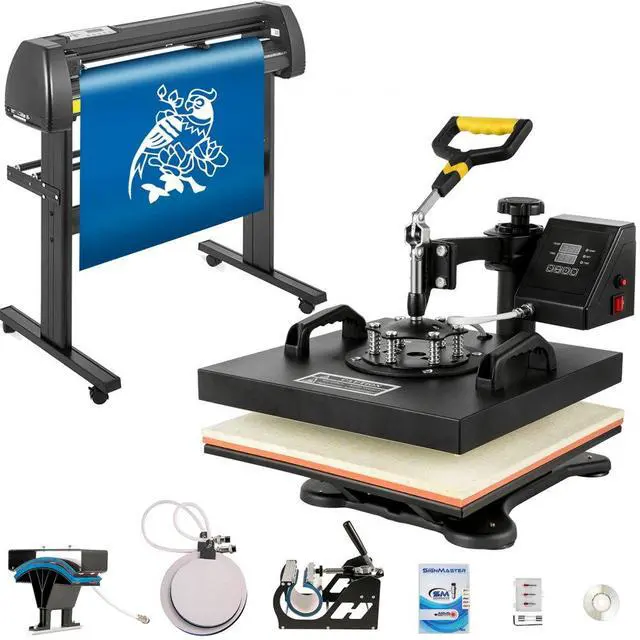 Alt view image 2 of 2 - VEVOR 5in1 Heat Press 15"x15" 28" Vinyl Cutter Plotter T-shirt Sticker Print Usb Port