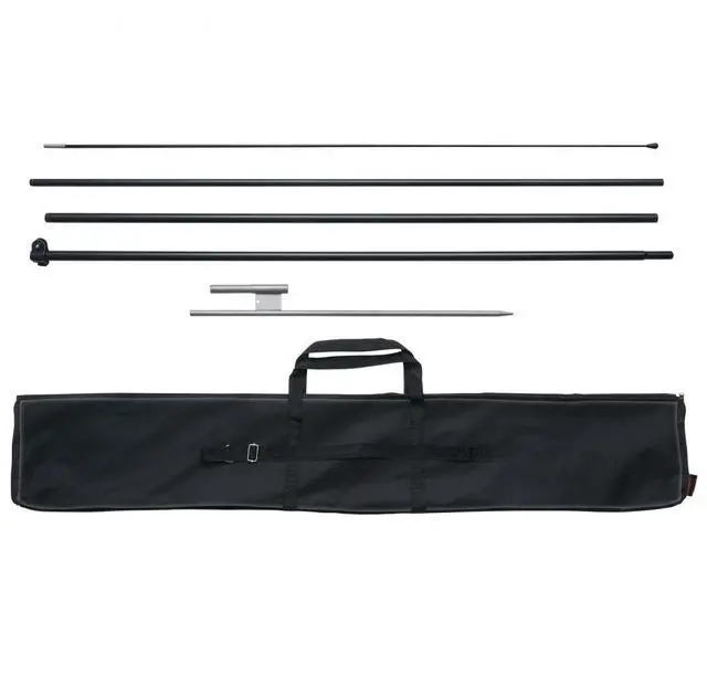 Alt view image 2 of 2 - VEVOR Feather Flag Pole Kit Swooper Flag Pole Set 16.3 ft with A Ground Stake