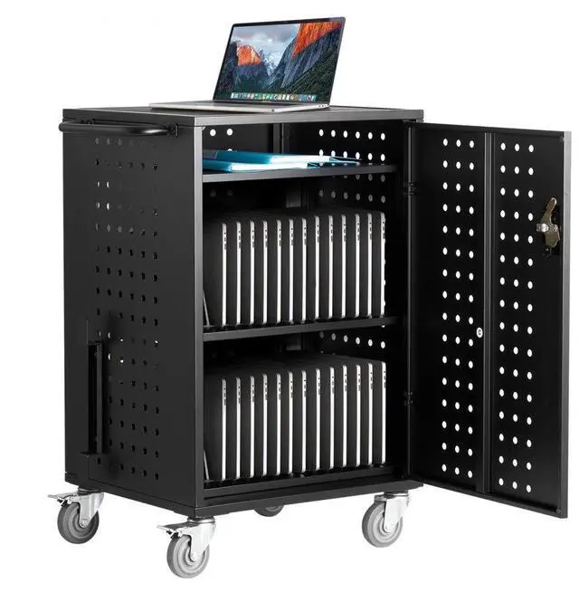 Alt view image 2 of 2 - VEVOR Charging Cart, 32 Device Mobile Charging Station, Up to 15.6 in Screen Size, Office and Classroom Mobile Charging Cart, for Chromebook, Tablet and Laptop