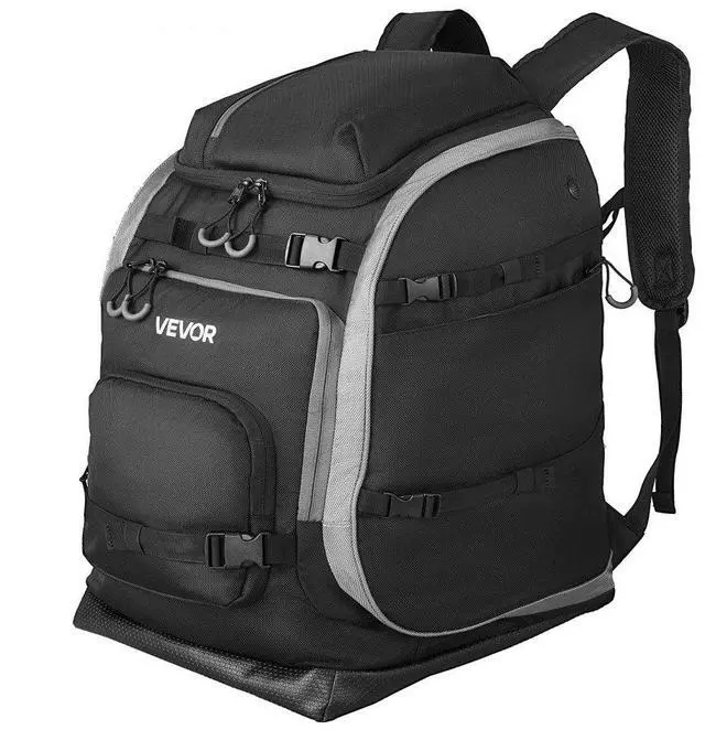 Main image of VEVOR Ski Boot Bag, 70L, Snowboard Boots Travel Backpack for Men Women, with Waterproof Exterior & Bottom, Durable 1680D Oxford, Bag for Skis, Snowboard, Helmet, Goggles, Gloves, Accessories (Black)