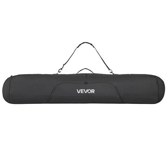 Main image of VEVOR Snowboard Bag, Up to 65 in/165 cm, Padded Skis & Snowboards Bag for Air Travel, 600D Waterproof Oxford Fabric, with Adjustable Inner Straps, for Skis Poles Goggles Gloves Helmet Boots (Black)