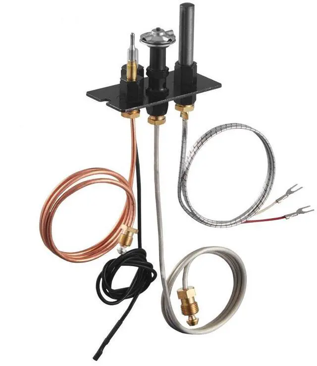 Main image of VEVOR Gas Pilot Assembly, OE 10002265, 10002264, SRV10002264 Fireplace Gas Pilot Assembly, Natural Gas & LPG Ignition Replacement, Fit Majestic, Vermont Castings, Temco, Dutchwest, Monessen, Century