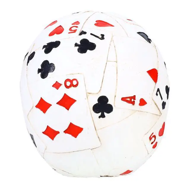 Alt view image 8 of 8 - Resin Sugar Skull White Deck of Cards Design P714622 - Card Player Halloween Decoration Gothic DOD Skeleton Head Dia de los Muertos - Card Suits