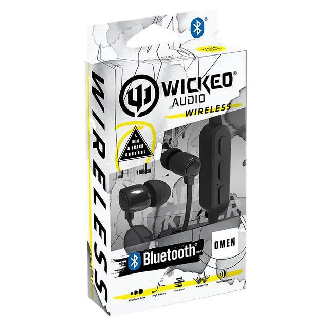 Alt view image 14 of 16 - Wicked Audio WI-BT1750 Omen Wireless Bluetooth Noise Isolation Earbuds - Black