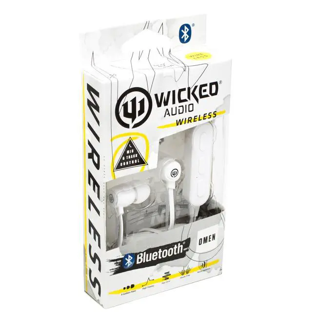 Alt view image 11 of 14 - Wicked Audio WI-BT1755 Omen Wireless Bluetooth Noise Isolation Earbuds - White