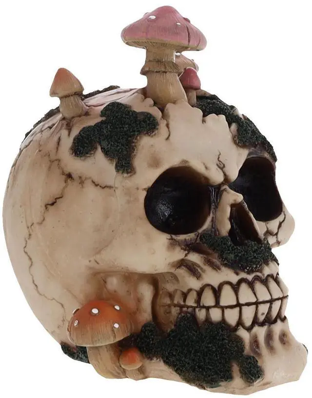 Alt view image 2 of 3 - Skull with Mushroom Design