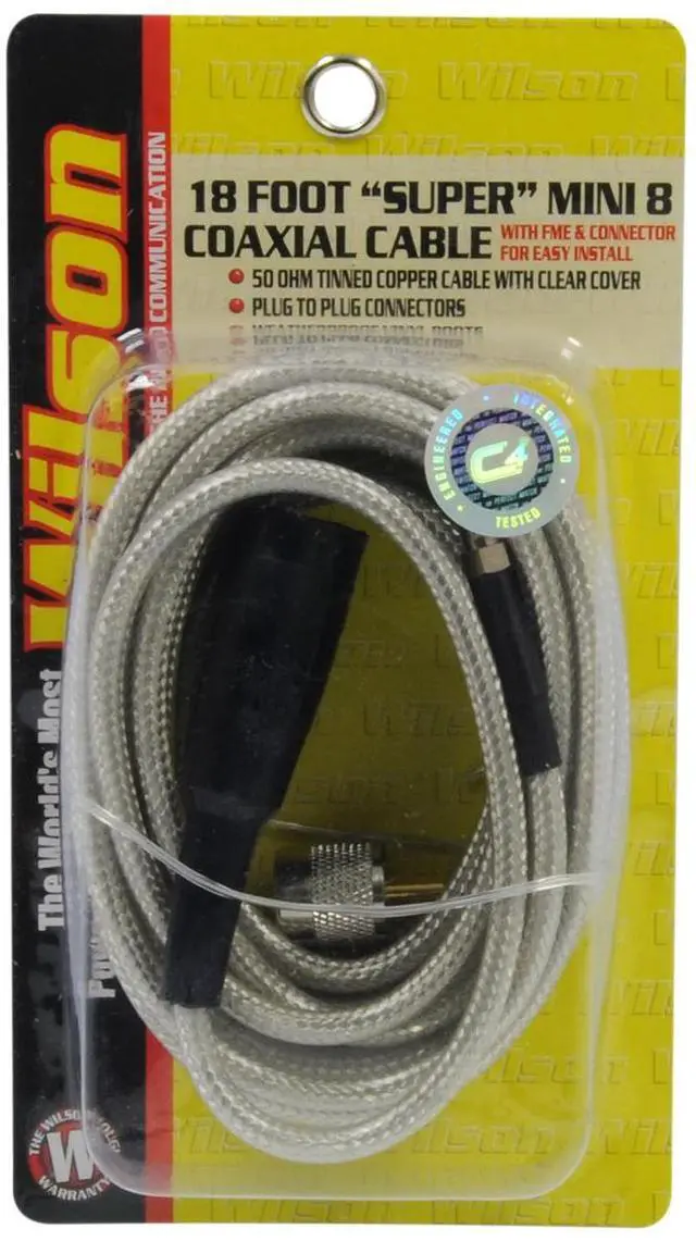 Alt view image 14 of 14 - Wilson Antennas 305-830 18 ft. Belden Coax Cable with PL-259-FME Connectors