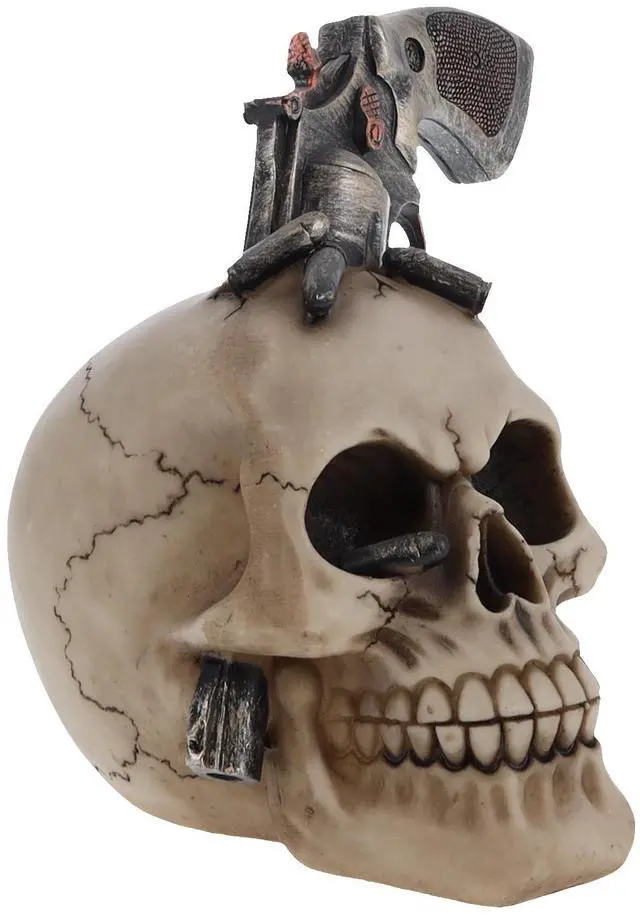 Alt view image 2 of 3 - Skull With Pistol Design