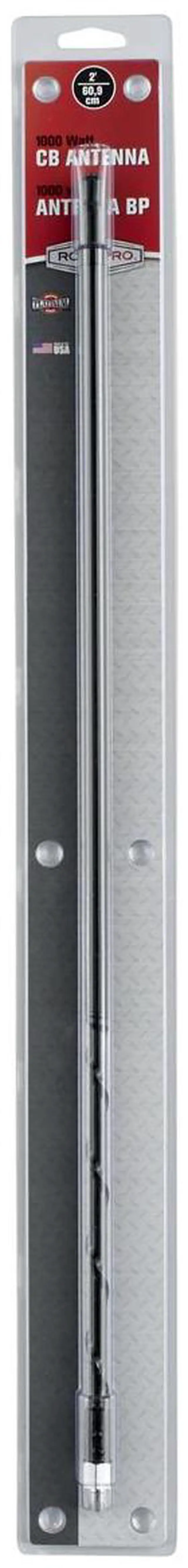 Alt view image 15 of 17 - 2' Platinum Series Fiberglass CB Antenna Whip - 1000 Watts Black