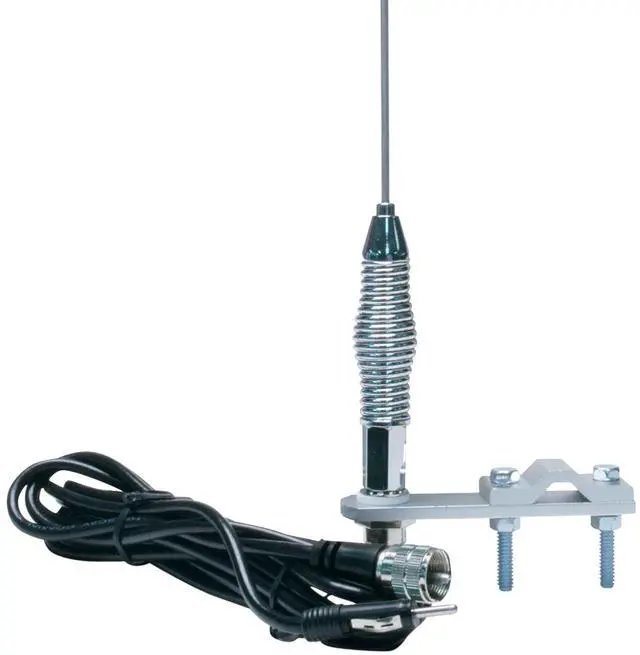 Alt view image 8 of 12 - 28 AM/FM Mirror Mount Stainless Steel Antenna Kit with 2 Shock Spring