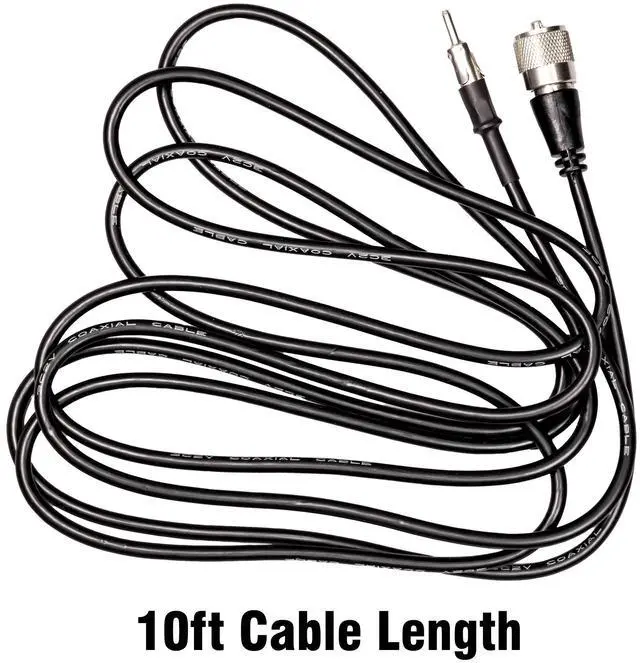 Alt view image 12 of 12 - 28 AM/FM Mirror Mount Stainless Steel Antenna Kit with 2 Shock Spring