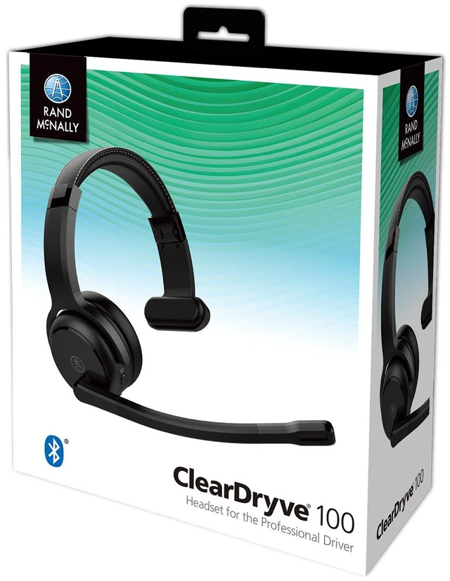 Alt view image 4 of 4 - rand mcnally cleardryve 100 premium wireless headset for clear calls with noise cancellation, long battery life, all-day comfort, black