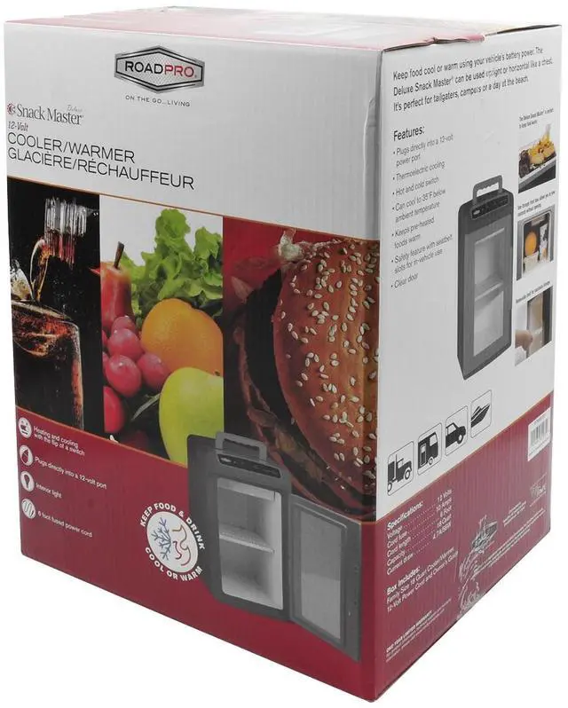 Alt view image 14 of 15 - RoadPro SnackMaster Deluxe 12-Volt Cooler/Warmer RP5653SF