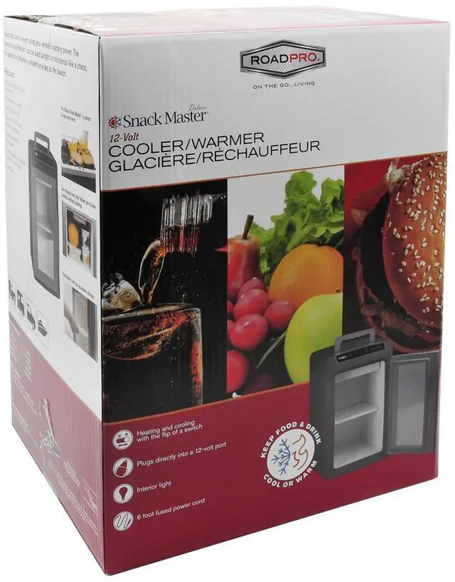 Alt view image 15 of 15 - RoadPro SnackMaster Deluxe 12-Volt Cooler/Warmer RP5653SF