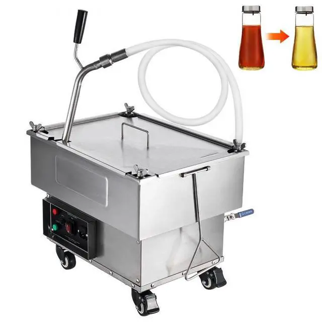 Alt view image 2 of 2 - VEVOR Mobile Fryer Filter, 18L Oil Tank Capacity, Oil Filtration System with 10 L/min Oil Filtration Speed, Mobile Frying Oil Filtering System with Swivel Wheels, Oil Hose for Restaurant Burger Stores