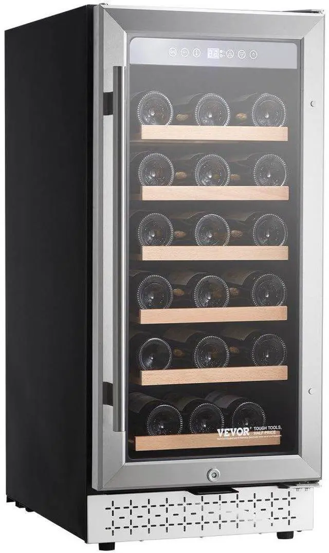 Alt view image 2 of 2 - VEVOR Wine Cooler 28 Bottle Mini Wine Fridge with Glass Door Digital Temp Control