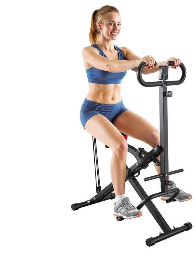 Main image of VEVOR Squat Machine, Deep Squat Rowing Machine for Home, Easy Setup & Foldable Exercise Equipment, Glute Trainer Machine with 3 High-Strength Resistance Bands, Glutes & Leg Home Workout Machine, Black