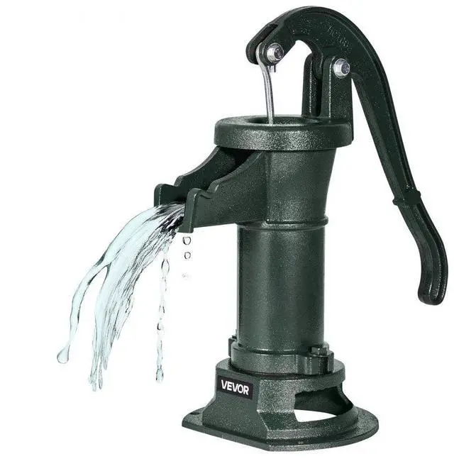 Main image of VEVOR Well Hand Pitcher Pump, 25 ft Maximum Lift, Antique Cast Iron Manual Hand Water Pump, NPT 1-1/4 in Connection, Easy Installation, Old Fashioned for Outdoor Garden, Pond, Backyard, Farm, Green