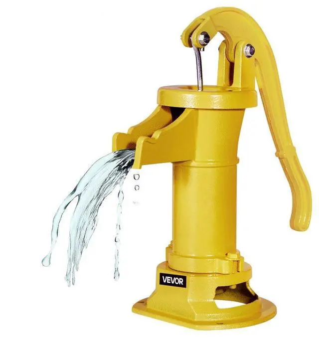 Main image of VEVOR Well Hand Pitcher Pump, 25 ft Maximum Lift, Antique Cast Iron Manual Hand Water Pump, NPT 1-1/4 in Connection, Easy Installation, Old Fashioned for Outdoor Garden, Pond, Backyard, Farm, Yellow
