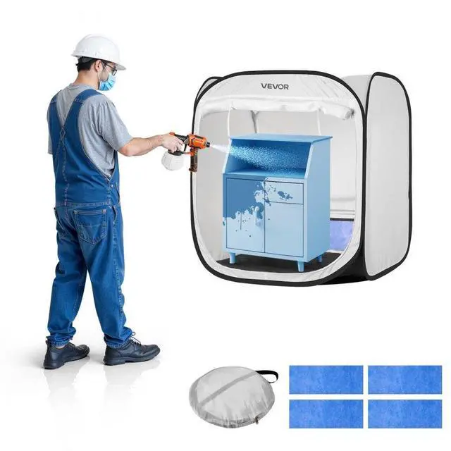 Main image of VEVOR Portable Paint Booth Tent, 28.3 x 28.5 x 29.5 inch Pop-Up Portable Spray Paint Tent with Mesh Door, Spray Painting Tents for Cabinets, Chairs, Models, Tables, Pop-Up Design, Efficient Airflow