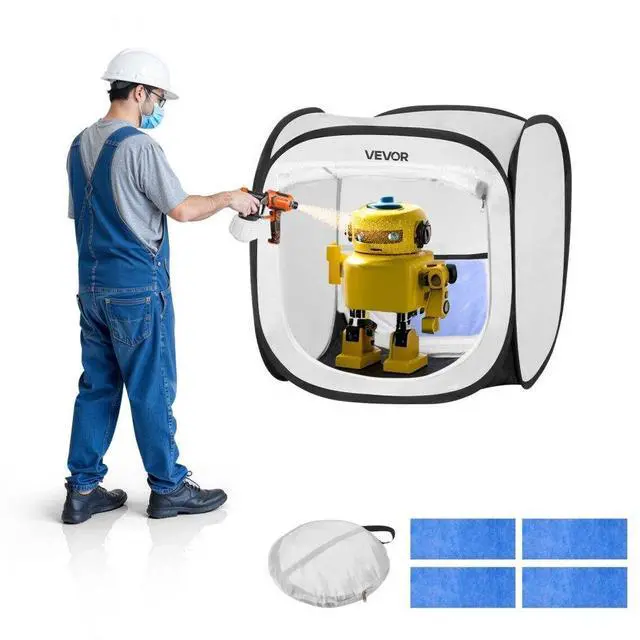 Main image of VEVOR Portable Paint Booth Tent, 15.94 x 15.94 x 16.9 inch Pop-Up Portable Spray Paint Tent with Mesh Door, Spray Painting Tents for Small Models, Sculptures, Vases, Photo Frames, Pop-Up Design