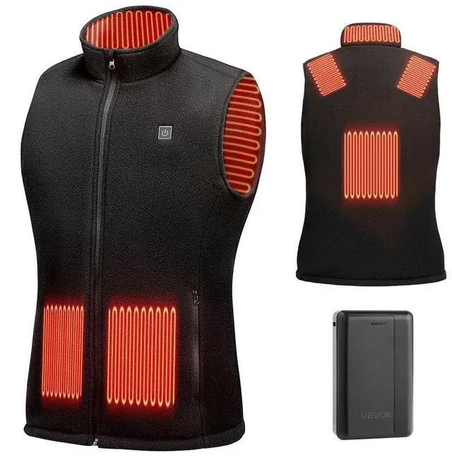 Main image of VEVOR Heated Vest, Women Electric Heating Vest with 16000 mAh Battery Pack, 6 Heating Zones Lightweight Rechargeable Winter-Vest with 3 Levels, for Outdoor Hiking Camping Fishing Skiing, Size M