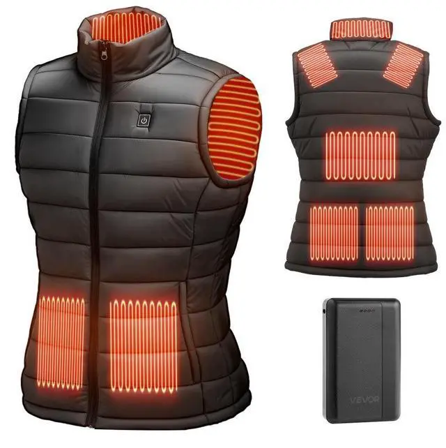 Main image of VEVOR Heated Vest, Women Electric Heating Vest with 16000 mAh Battery Pack, 8 Heating Zones Lightweight Rechargeable Winter-Vest with 3 Levels, for Outdoor Hiking Camping Fishing Skiing, Size L