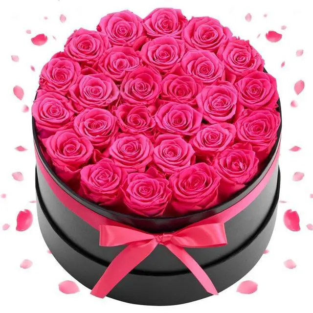 Main image of VEVOR Forever Flowers, 27 Preserved Roses in a Box, Eternal Flowers Immortal Bouquet Birthday Present for Delivery Prime Women Her Wife Mothers, Anniversary, Valentine's Day,Christmas, Rose Red