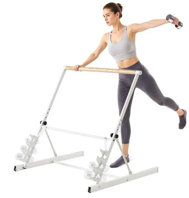 Main image of VEVOR Ballet Barre, 3 ft Freestanding Portable Barre Bar, Home Fitness Exercise Equipment for Abs, Arms, Strength, and Cardio, Easy to Store Foldable Stretching Dance Bars, 4 Level Height Adjustable