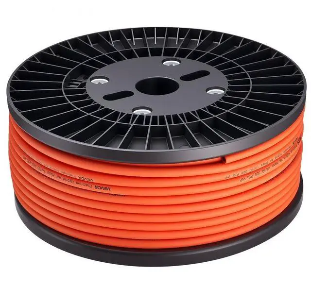 Main image of VEVOR Air Hose, 1/4" x 250ft Hybrid Air Hose, Lightweight, Kink Resistant, Pneumatic Hoses with Three-Layer Hybrid Material for Auto, Home & Building, 300 PSI, All-Weather Flexibility, Orange