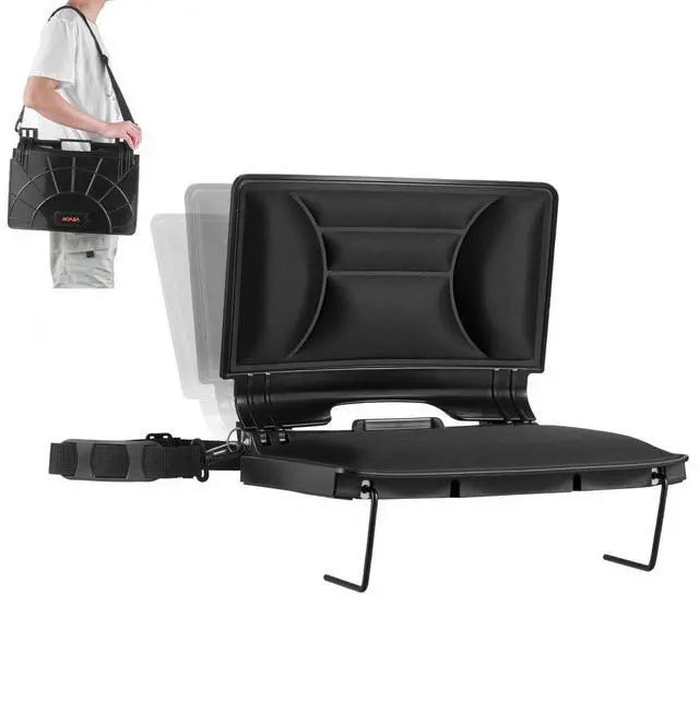 Main image of VEVOR Stadium Seat, Folding Bleacher Chair with Back Support and Thick Cushion, Padded Stadium Seat for Bleacher Includes Shoulder Strap, Hooks, Cup Holder, Lycra Material, Side Pocket, PP Material