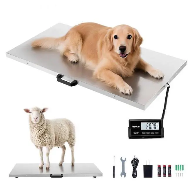 Main image of VEVOR Digital Shipping Scale, 0.1 lbs High Accuracy, 660 lbs Postal Scale with LCD Display, Hold/Tare Function & AC/DC Power Supply, Fit for Packages, Postage, Luggage, Battery & Adapter Included