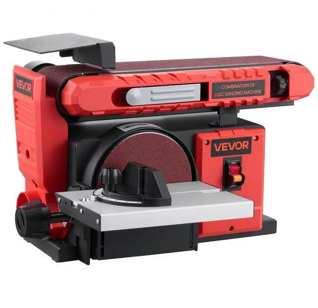 Main image of VEVOR 6" Disc Sander & 4" x 36" Belt Sander, 400W Professional Belt Disc Sanders Combo with 0 - 45° Adjustable Worktable & Dust Collection Port for Woodworking, Knife Sharpening, DIY Crafting