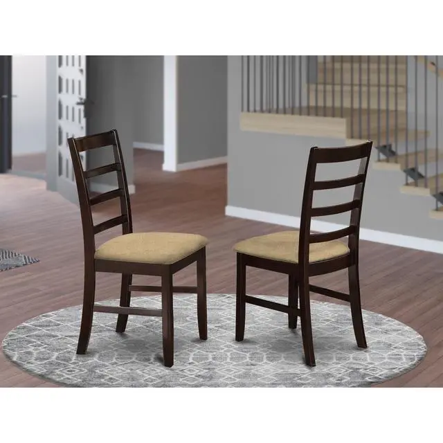 Alt view image 4 of 4 - Set of 2 Chairs PFC-CAP-C Parfait Stool Microfiber Upholstered Seat with Lader Back