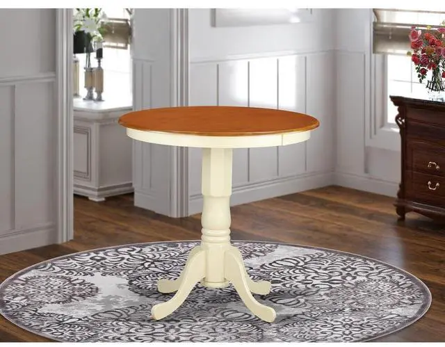 Alt view image 4 of 5 - JAT-WHI-TP Counter height Table in Buttemilk and Cherry