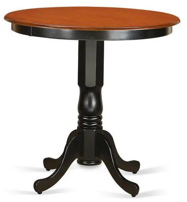 Alt view image 3 of 5 - JAT-BLK-TP Counter height Table in black and Cherry