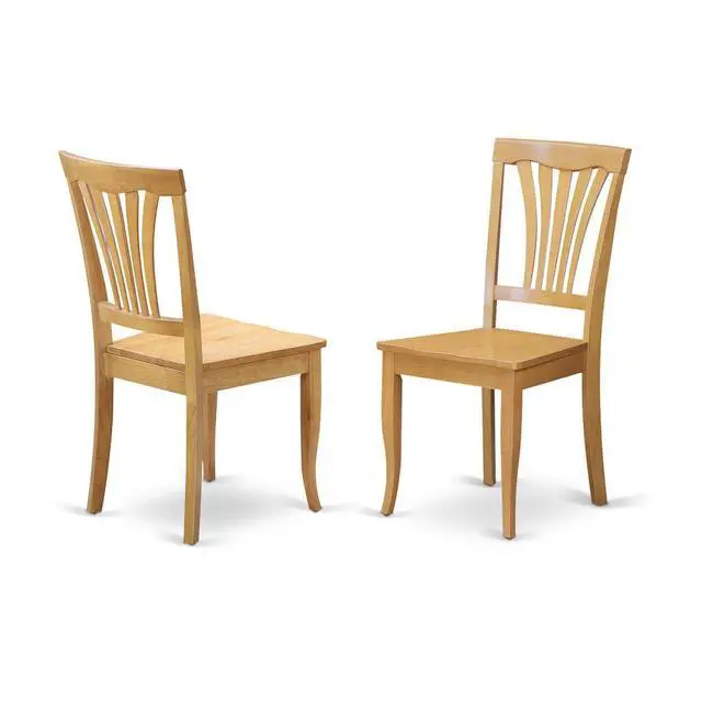Alt view image 3 of 5 - Set of 2 Chairs AVC-OAK-W Avon Dining Room Chair Wood Seat - Oak Finish