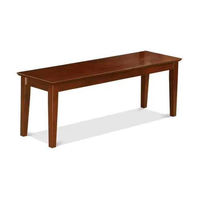 Alt view image 3 of 5 - CAB-MAH-W Capri bench with wood seat in Mahogany