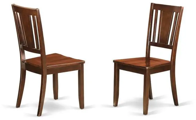 Alt view image 3 of 5 - Set of 2 Chairs DUC-MAH-W Dudley Dining Chair with Wood Seat in Mahogany Finish