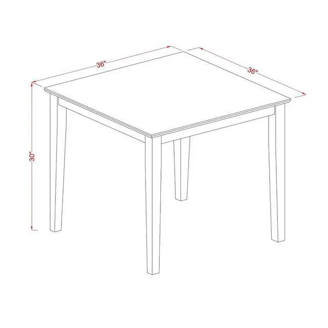 Alt view image 4 of 6 - OXT-OAK-T Oxford Square Dining Table