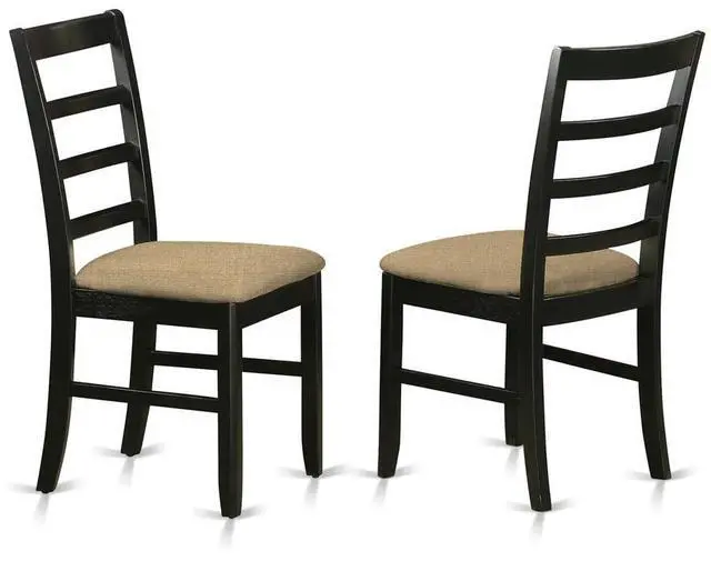 Alt view image 3 of 4 - Set of 2 Chairs PFC-BLK-C Parfait Chair for dining room with Cushion Seat - Black & Cherry Finish.