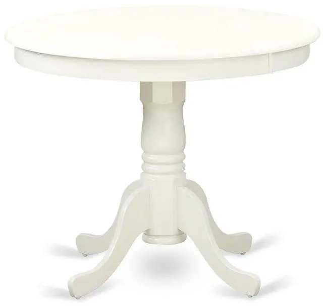 Alt view image 4 of 6 - ANT-LWH-TP Antique Table 36" Round with Linen White