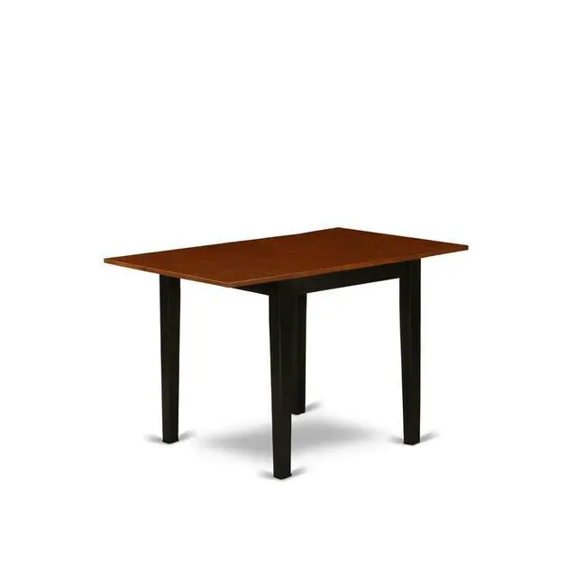 Alt view image 3 of 5 - NDT-BCH-T Norden Rectangular Table 30"X48" With 2 Drop Leaves In Black & Cherry Finish