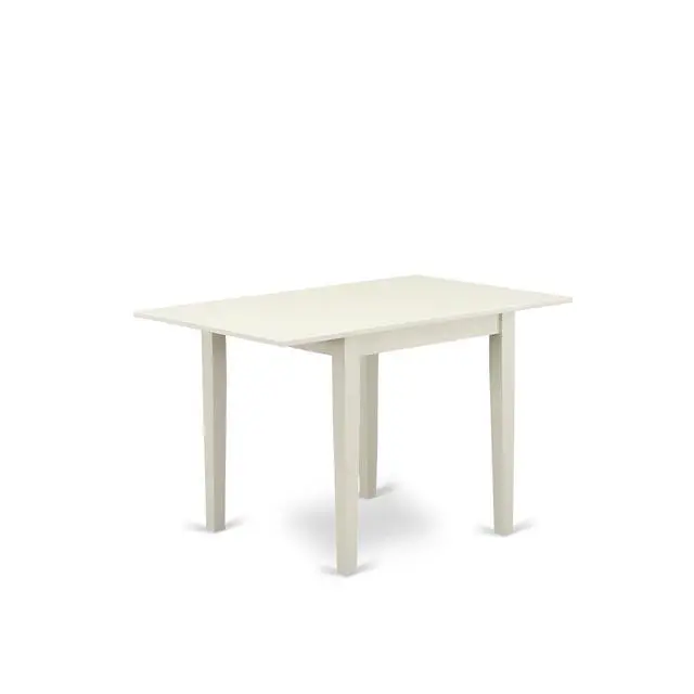Alt view image 3 of 5 - NDT-LWH-T Norden Rectangular Table 30"X48" With 2 Drop Leaves In Linen White Finish